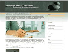 Tablet Screenshot of cambridgemedicalconsultants.co.uk